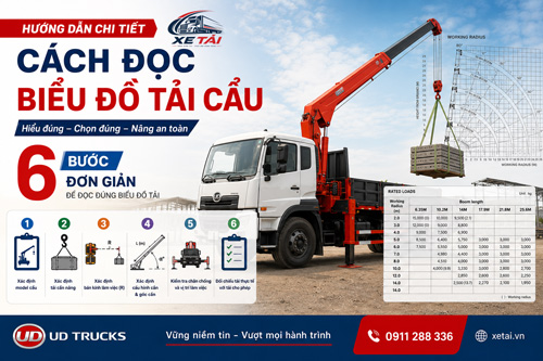 Cách đọc biểu đồ tải cẩu chính xác, dễ hiểu | XeTải.vn